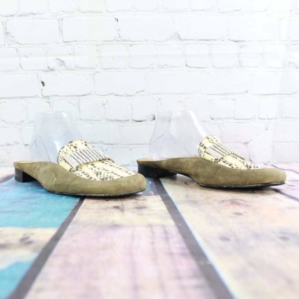 Donald J Pliner Lisa Elephant Leather Mule Slides Sandals Size 9.5 - Picture 3 of 9